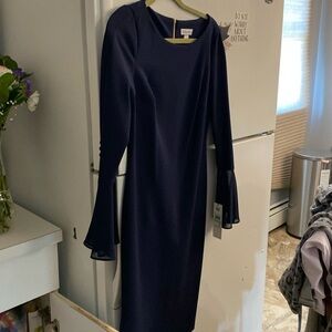 Navy beautiful Calvin Klein dress never worn gorgeous sleeves